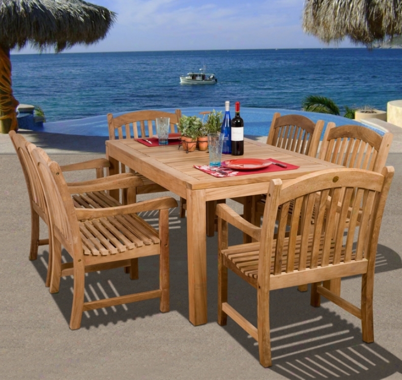 Oslo Collection 7-piece Teak Wood Dining Regulate (x6151)