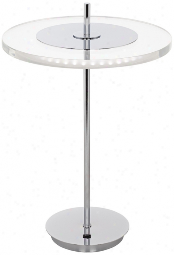 Otoniel Led Acrylic Disc And Chrome Table Lamp (v5041)