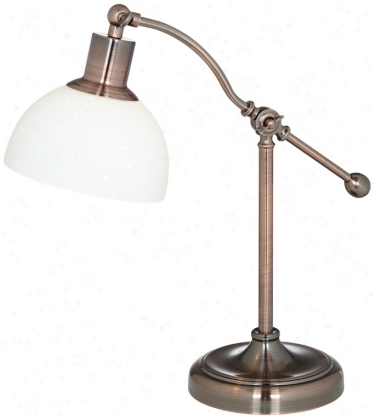 Ott-ltie Tupelo Copper Bronze Adjustable Arm Desk Lamp (u7310)