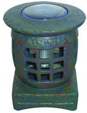 Outdoor Solar Stone Pagoda Led Landscape Accent Light (k6475)