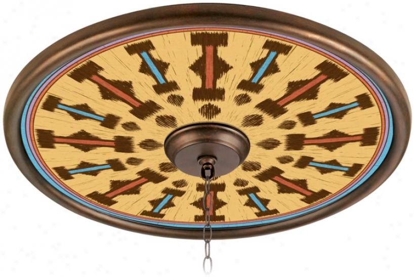 Pala Mesa 24" Wide Bronze Finish Ceiling Medallion (02777-v0670)