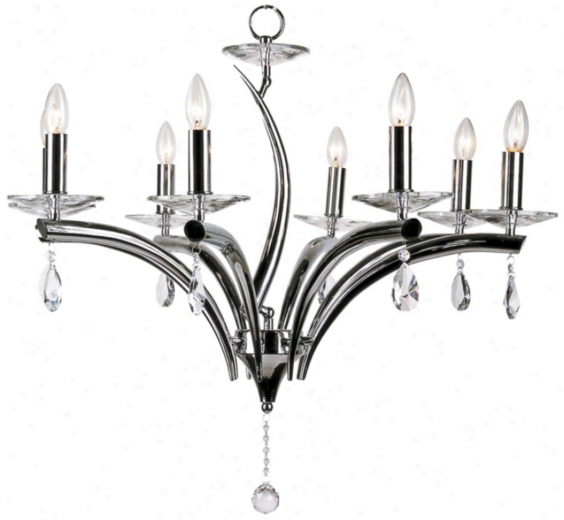 Palace Crystal 32" Wide 8-light Chrome Chandelier (x5051)