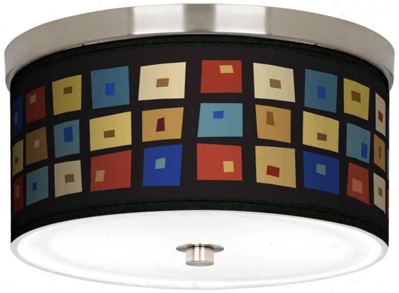 Palette Squares Nickel 10 1/4" Wide Ceiling Light j(9214-k1638)