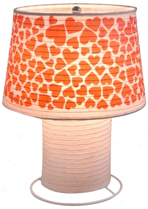 Paper Lantern Heatts Accent Lamp (p6343)