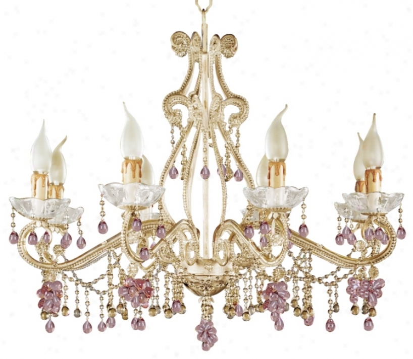 Parisian RosaC rystals Eight Light Chandelier (85280)