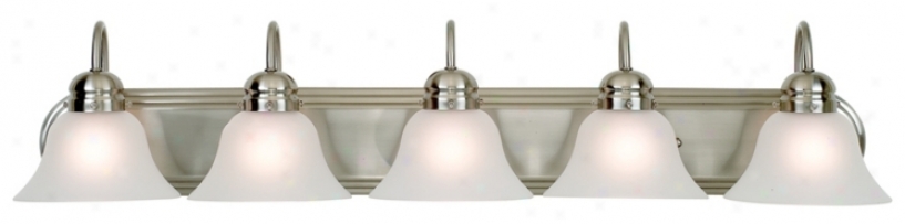 Park Row 36" Wide Brushed Nickel Bathroom Light Fixture (81760)