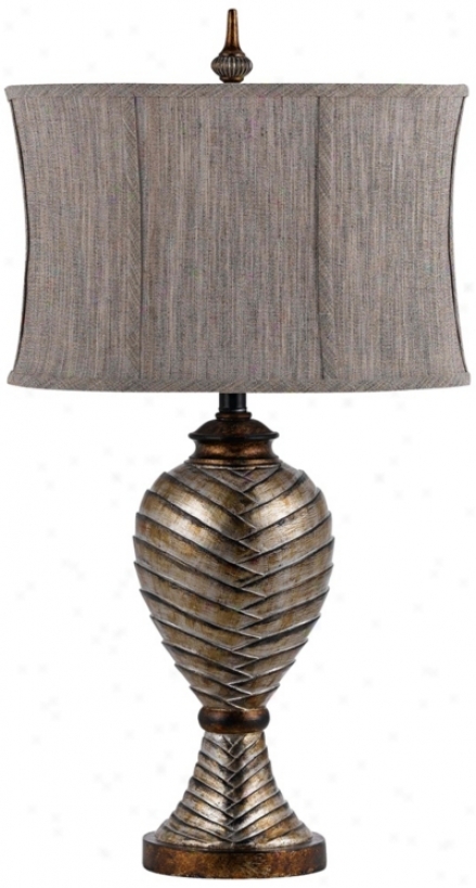 Patchogue Warm Silver Table Lamp (w5882)