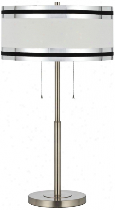 Paxton Brushed Steel Table Lamp (w3062)