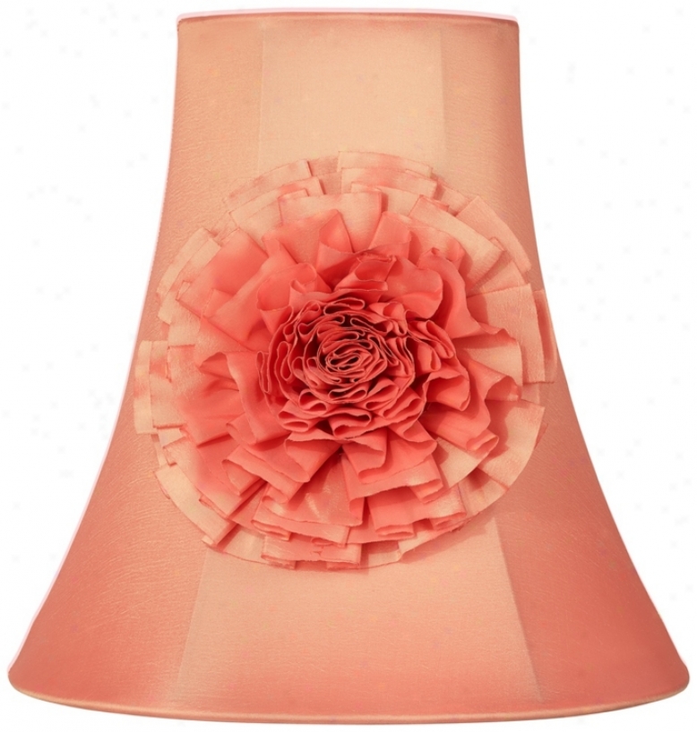 Peach Flower Trij Bell Shade 5x10x10 (spider) (v3678)