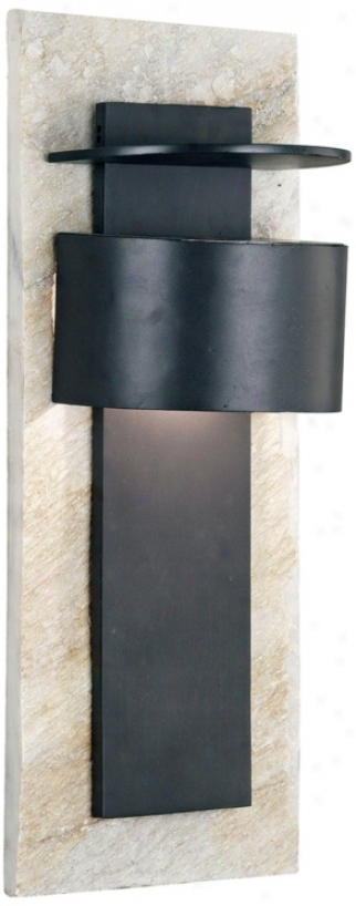 Pembrooke White Slate And Graphite 24" High Wall Light (j7582)