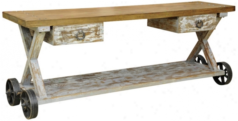 Perry Solid Reclaimed Wood Console Table (w9497)