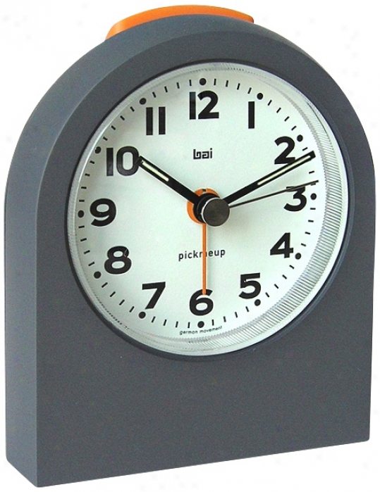 Pick-me-up Mega Gunmetal Alarm Ciock (v8597)