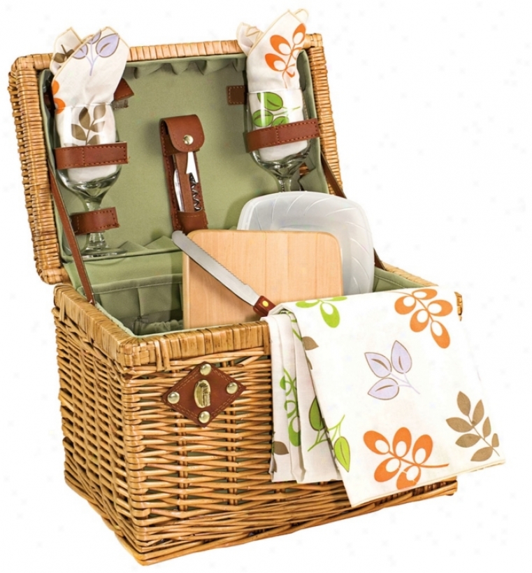 Picnic Time Botanica Napa Wicke rPicnic Basket Set (w7485)