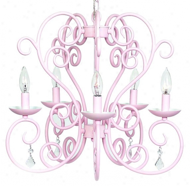 Pink Carriave 5-light Chandelier (t2128)