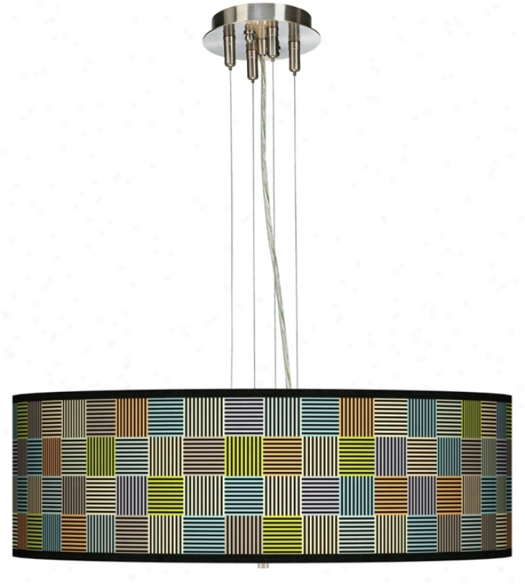 Pixel City Giclee 24" Wide Four Frivolous Pendant Chandelier (17276-k7981)