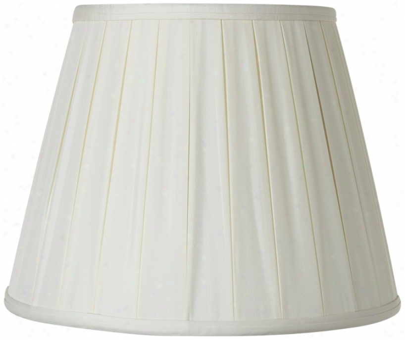 Pleated Oyster Silk Empire Lamp Shade 10 1/2x16x12 (spider) (v1761)