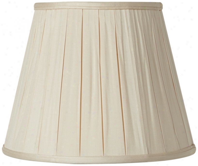 Pleated Gravel Silk Empire Lamp Shade 11x18x13.5 (spider) (v1764)