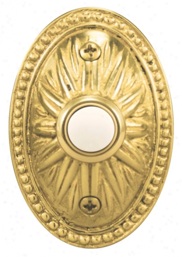 Polished Brass Sand-casted Lighted Doorbell Button (k6247)