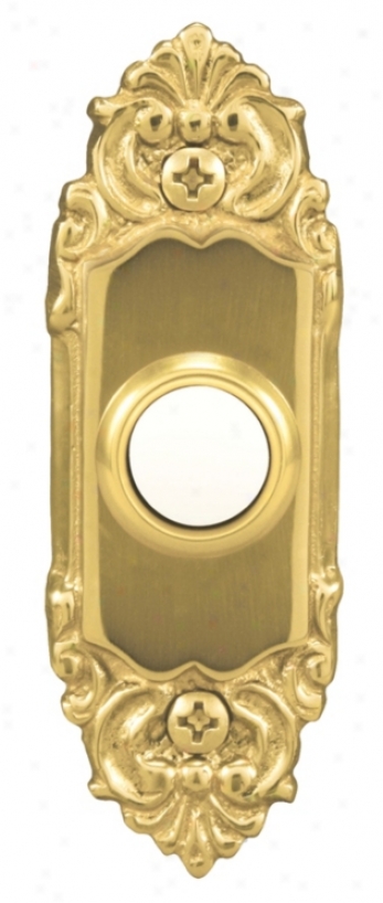 Polished Brass Traditional Lighted Doorbell Button (k6240)