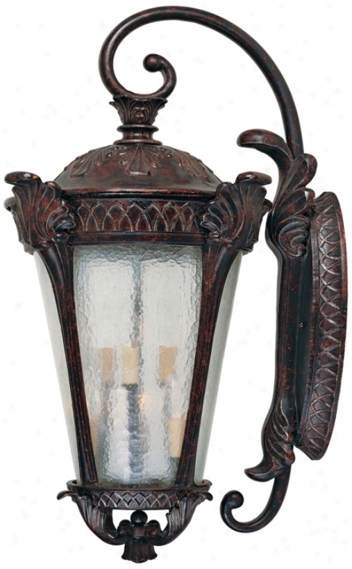 Pompia Distressed Bronze 35" Abstruse Outdoor Wall Light (j6489)