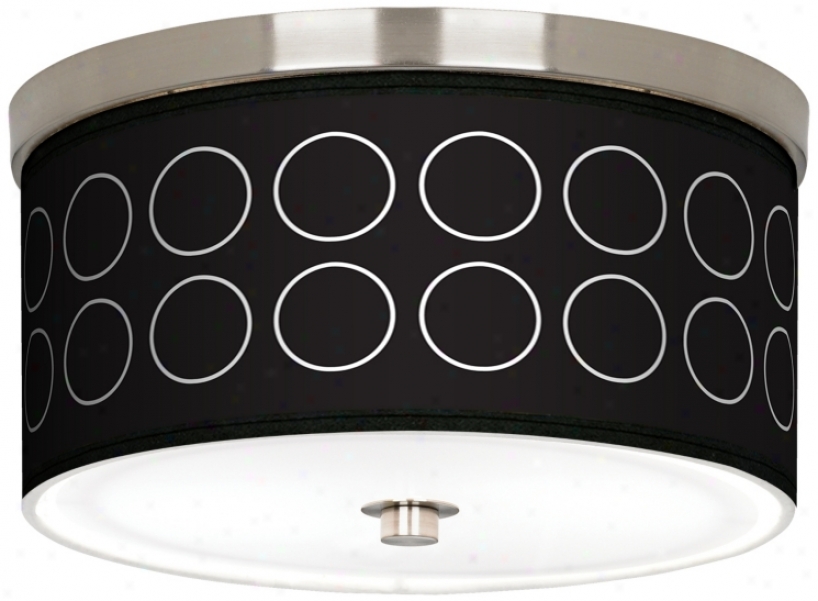 Portholes Nickel 10 1/4" Wide Ceiling Light (j9214-k1630)