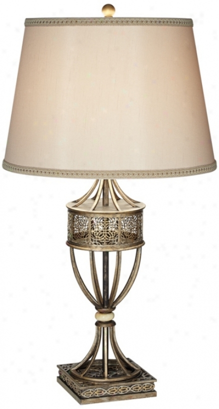 Possini Antique Gold Open Cage Table Lamp (w4044)