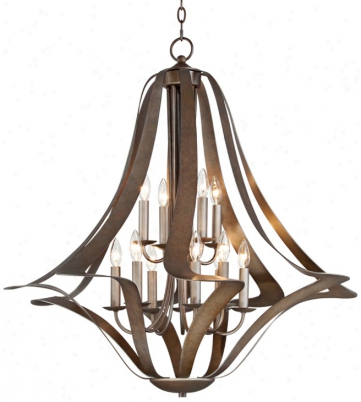 Possini Corinthian Bronze Twist 12-light Large Chandelier (t5022)