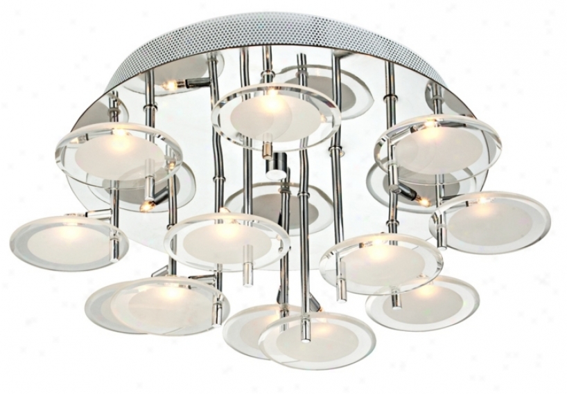 Possini Discs Of Light 17 3/4" Wide Flusumount Ceiling Light (26968)