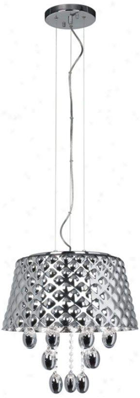 Possini Euro Bubble Drum 18" Spacious Chdome Glass Pendant Light (v8424)