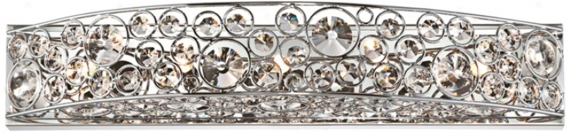 Possini Euro Chrome And Crystal Ba5hroom Light Fixture (t8326)