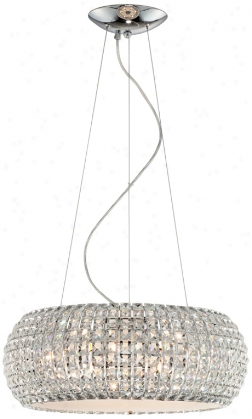 Possini Euro Contour Cyrstal And Curome Pendant Light (r5582)