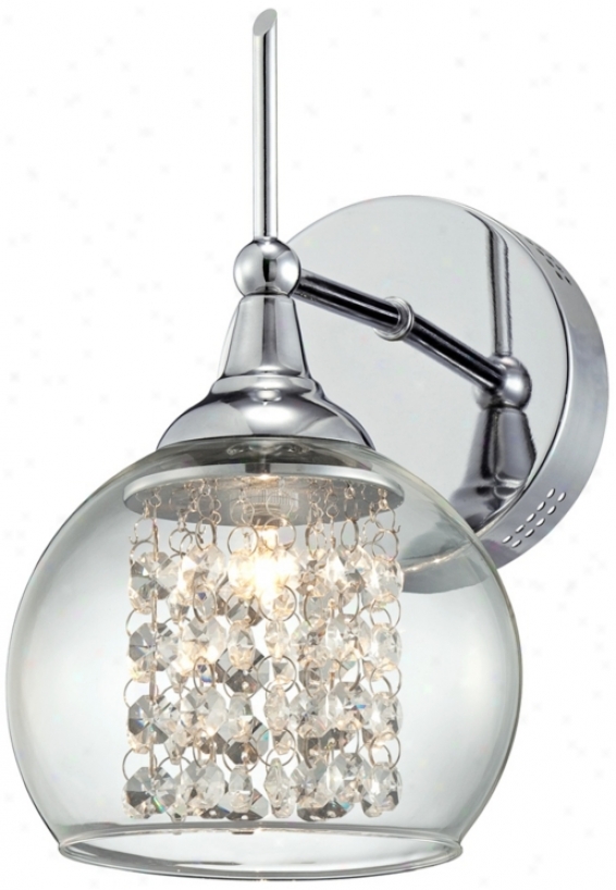 Possini Euro Crystal Rainfall 10" High Wall Sconnce (t4355)