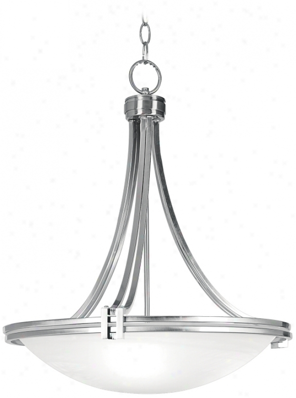 Possini Euro Deco Nickel 20&quoot; Wide Pendant Light (85950)