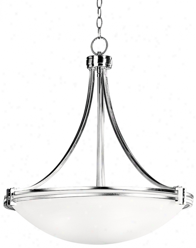 Possini Euro Deco Nickel 24 3/4" Remote Pendant Light (85951)