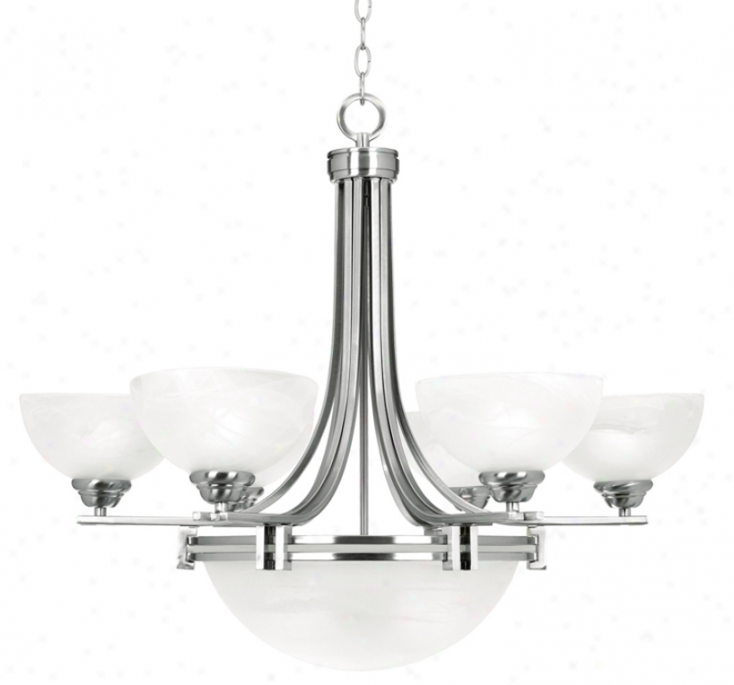 Possini Euro Deco Nickel Collection 8-light Chandslier (10816)