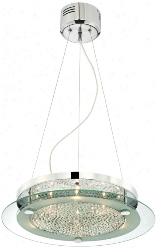 Possini Euro Design 20" Wide Disc Crystal Pendant Light (u9337)