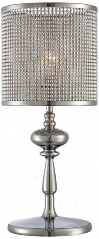 Possini Euro Design Big Diamond Shade Chrome Accent Lamp (v1726)