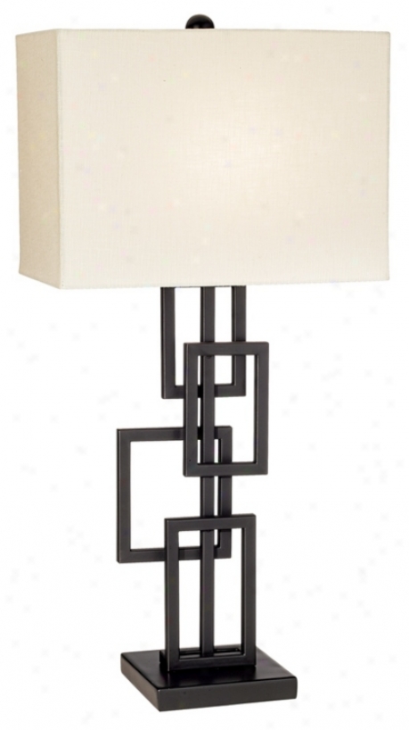 Possini Euro DesignB lack Brone Floating Squares Table Lamp (67982)