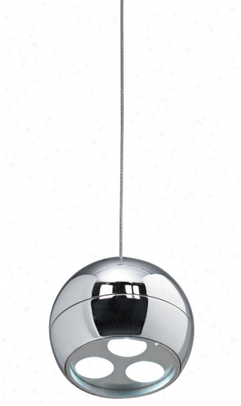 Possini Euro Design Chrome Sphere Led Mini Pendant Ligght (t6272)