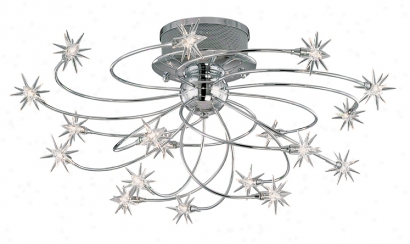 Possini Euro Design Galaxy Chrome 28 1/4" Wide Ceiling Light (09823)