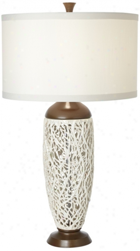 Possini Euro Design Iridescent Openweave Table Lamp (u2666)