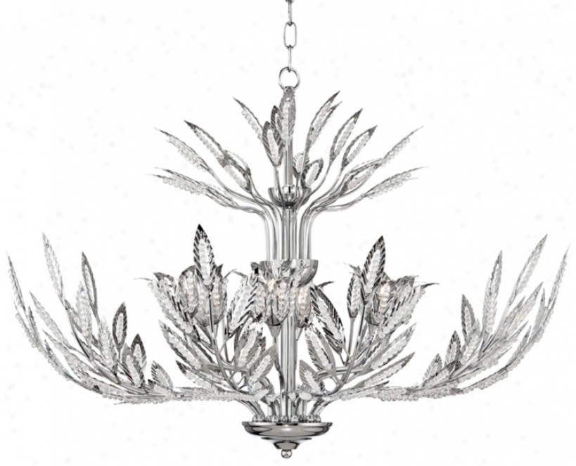 Possini Euro Leafy 33" Wide Chrome Chandelier (w5419)