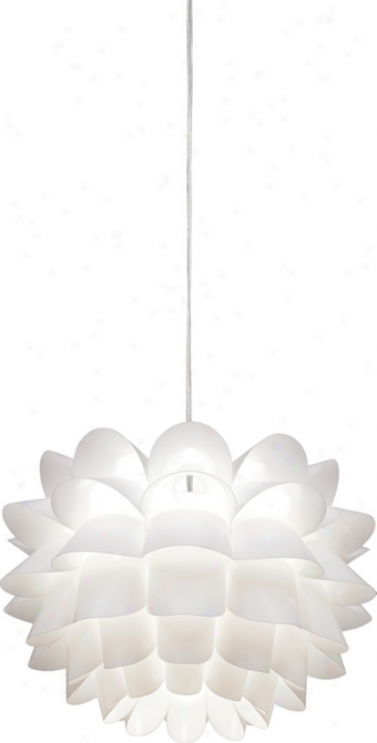 Possini Euro White Flower 19 1/2" Wide Pendant Chandelier (13022)