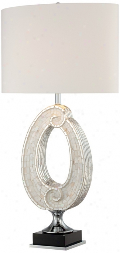 Possini Spiral Sea Mosaic Tile Table Lamp (u5930)