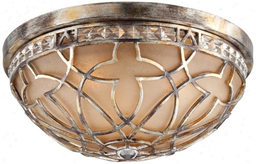 Possini Tradition 16 1/2" Wide Silver Leaf Ceiling Light (w7758)