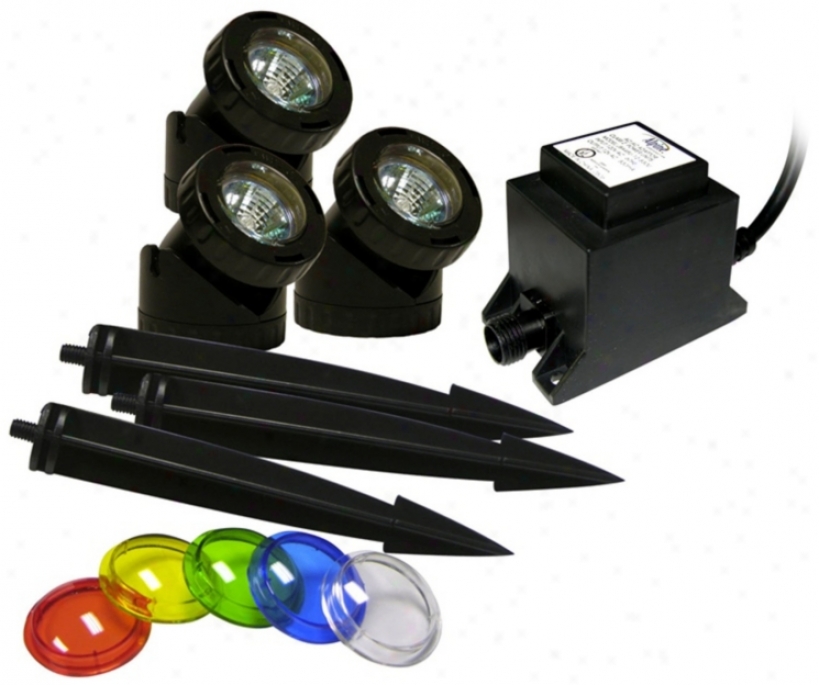 Power Shine Underwater Halogen Pond 3-light Kit (50576)