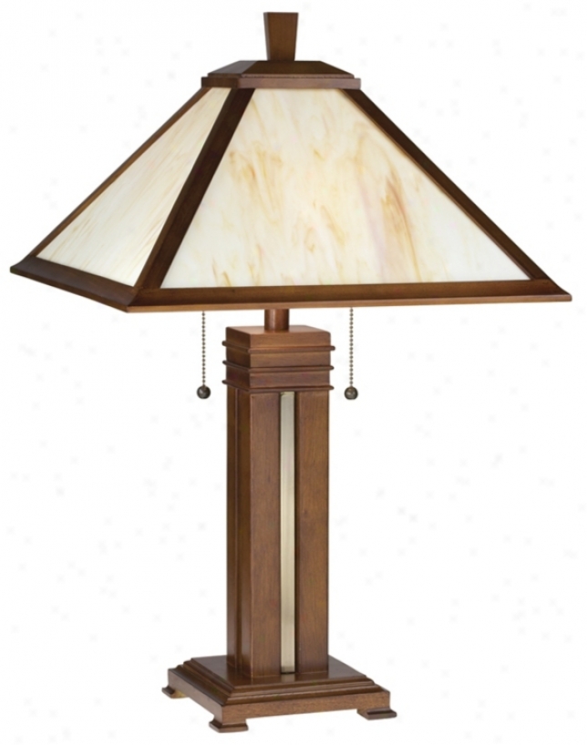 Prairie Stye With Honey Glass Table Lamp (42014)