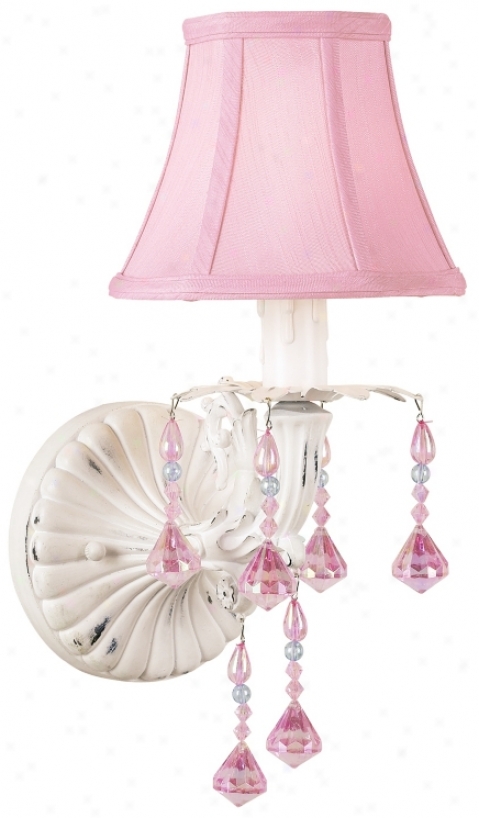 Pretty In Pink Plug-in Style Wall Sconce (60926)