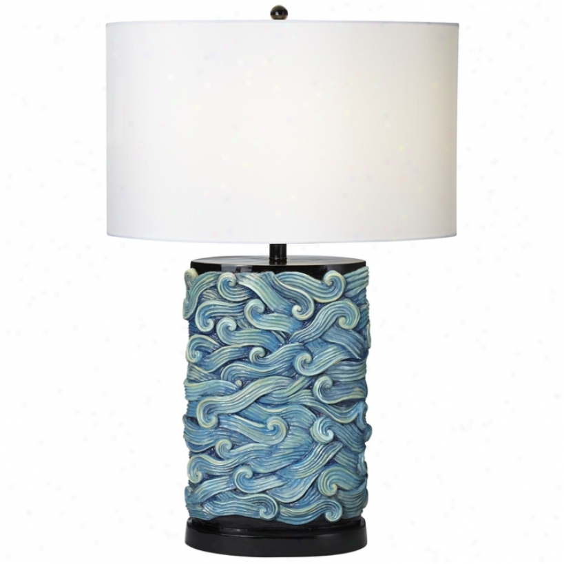 Prince Of Tides Turquoise Table Lamp (v2228)