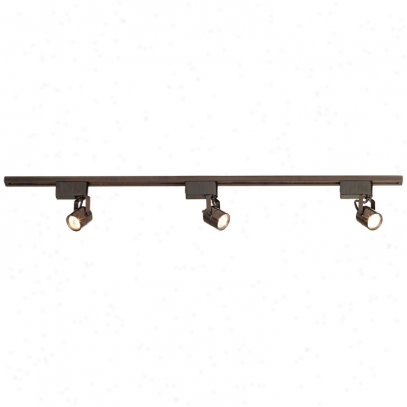 Pro Track&#174; Bronze Finish 3-light Low Voltage Track Kit (28875)